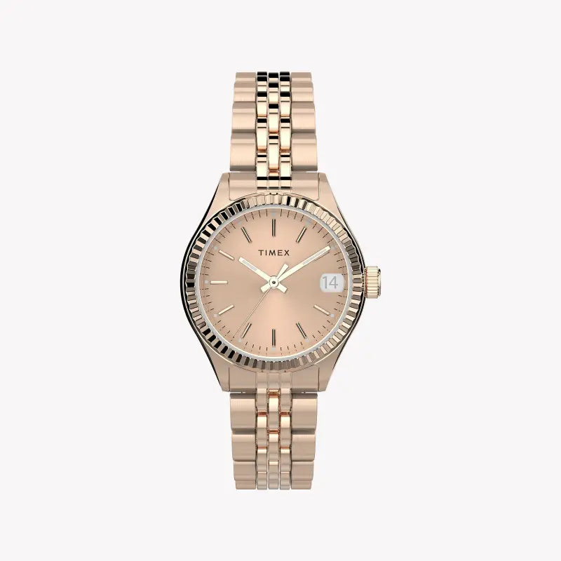 Timex Women's Rose Gold Stainless Steel Watch, 24mm Dial | Tw2t86500