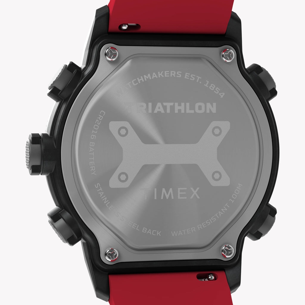 TIMEX Men's Black Case Red Band, Digital | TW5M67000