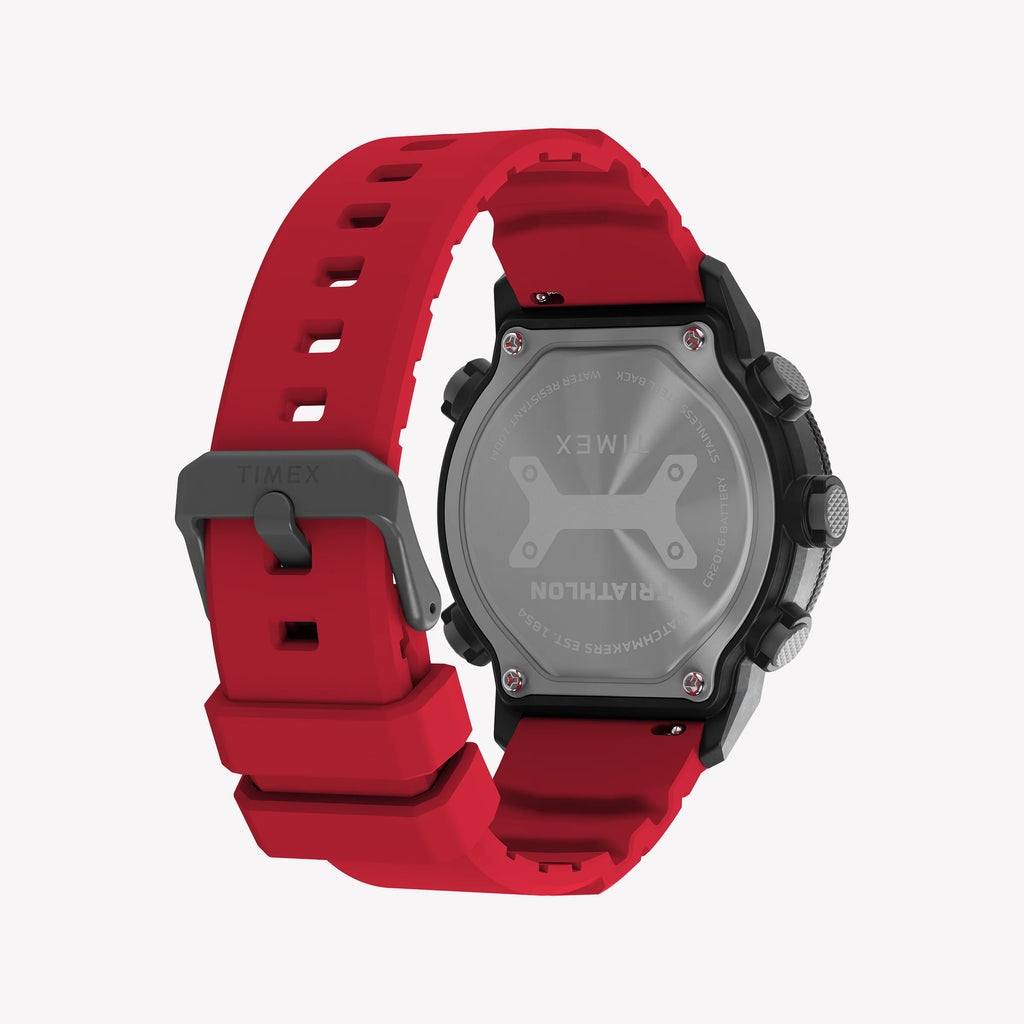 TIMEX Men's Black Case Red Band, Digital | TW5M67000