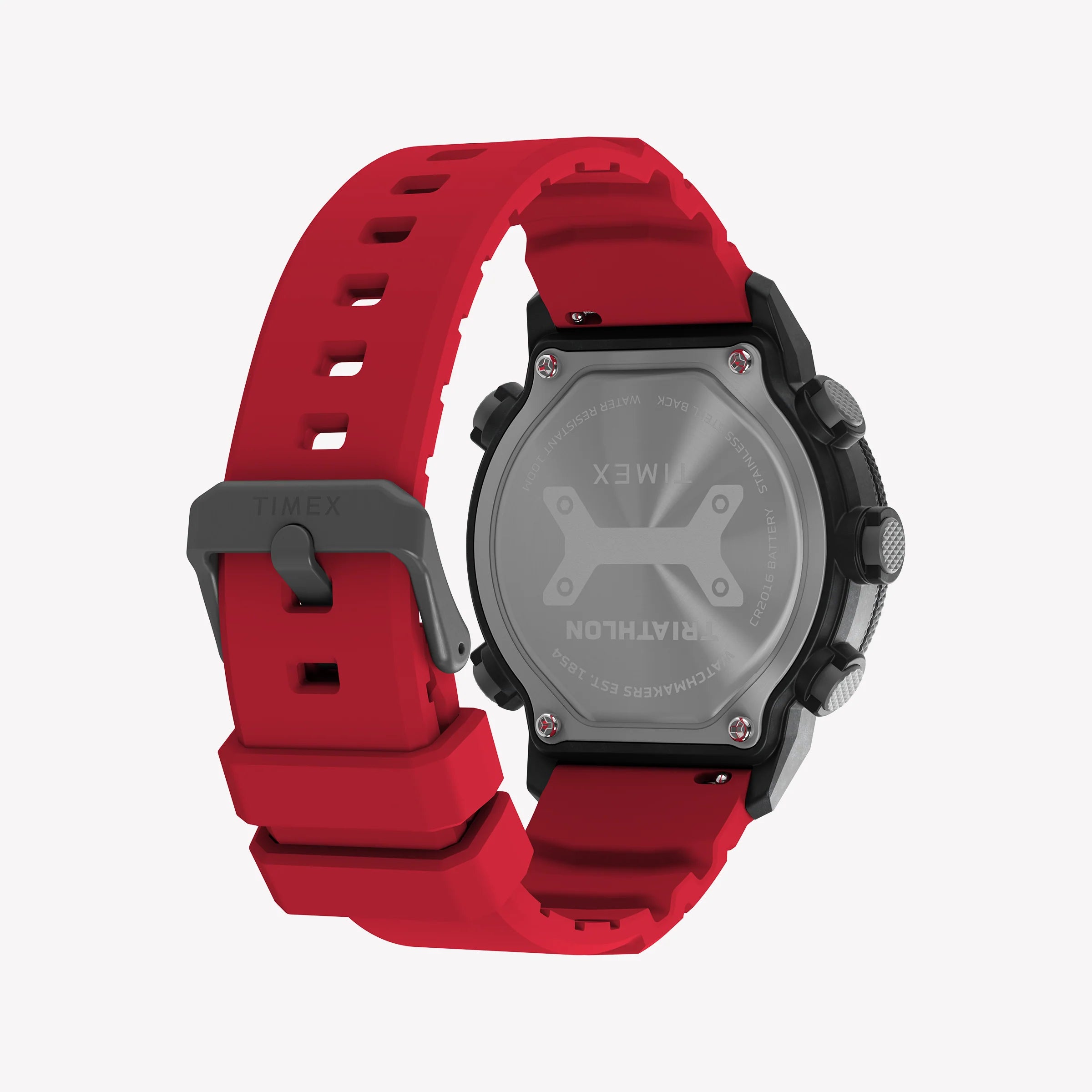 TIMEX Men's Black Case Red Band, Digital | TW5M67000