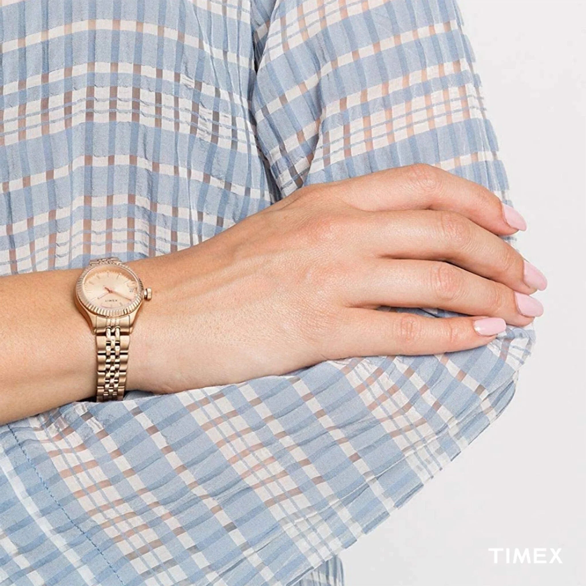 Timex Women's Rose Gold Stainless Steel Watch, 24mm Dial | Tw2t86500